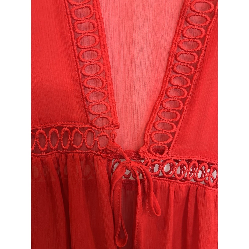 New York Company Sheer Embroidered Eyelet Cover‎ up Kimono Size S Resort Beach - Picture 4 of 16